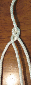 2-strand braid step 4